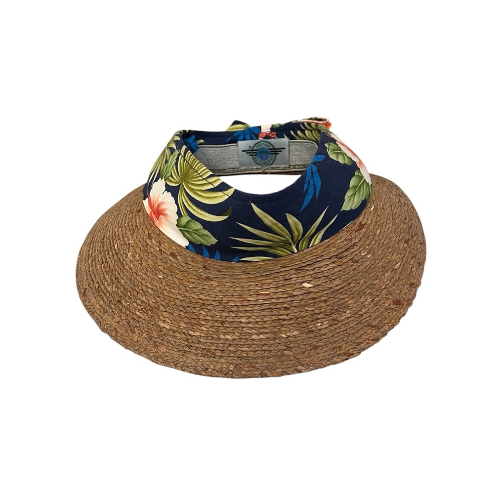 Greenclub Floral Straw Sun Visor